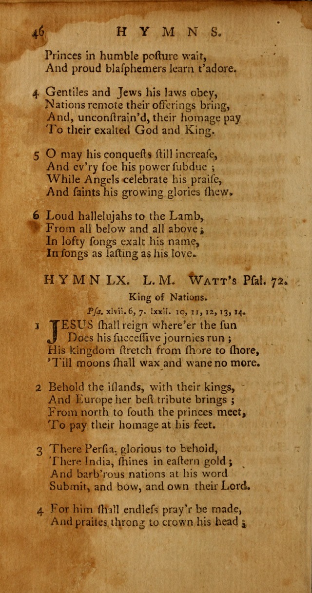 Psalms, Hymns and Spiritual Songs: selected and original, designed for the use of the Church Universal in public and private devotion page 46