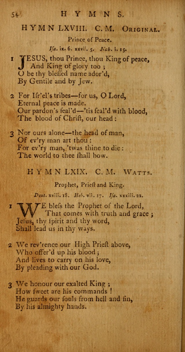 Psalms, Hymns and Spiritual Songs: selected and original, designed for the use of the Church Universal in public and private devotion page 54