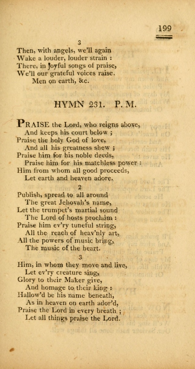 Psalms, Hymns and Spiritual Songs: selected and designed for the use of  the church universal, in public and private devotion; with an appendix, containing the original hymns omitted in the last ed. page 201