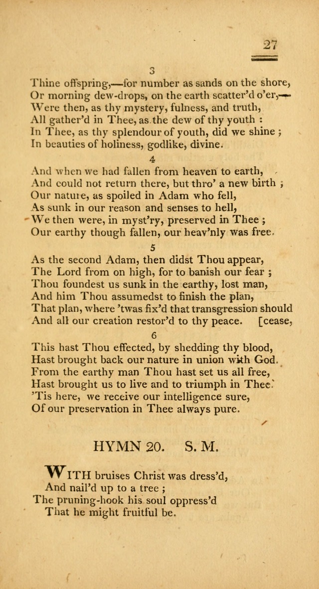 Psalms, Hymns and Spiritual Songs: selected and designed for the use of  the church universal, in public and private devotion; with an appendix, containing the original hymns omitted in the last ed. page 27