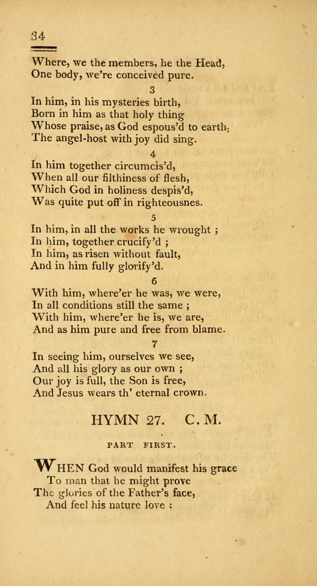Psalms, Hymns and Spiritual Songs: selected and designed for the use of  the church universal, in public and private devotion; with an appendix, containing the original hymns omitted in the last ed. page 34