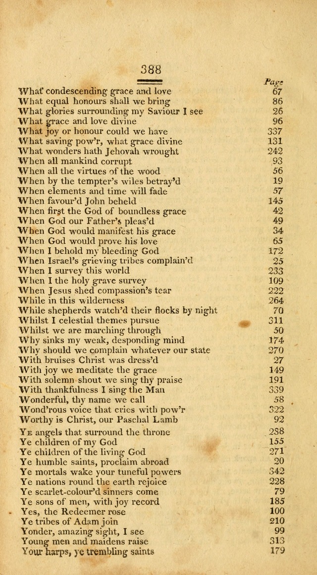 Psalms, Hymns and Spiritual Songs: selected and designed for the use of  the church universal, in public and private devotion; with an appendix, containing the original hymns omitted in the last ed. page 390
