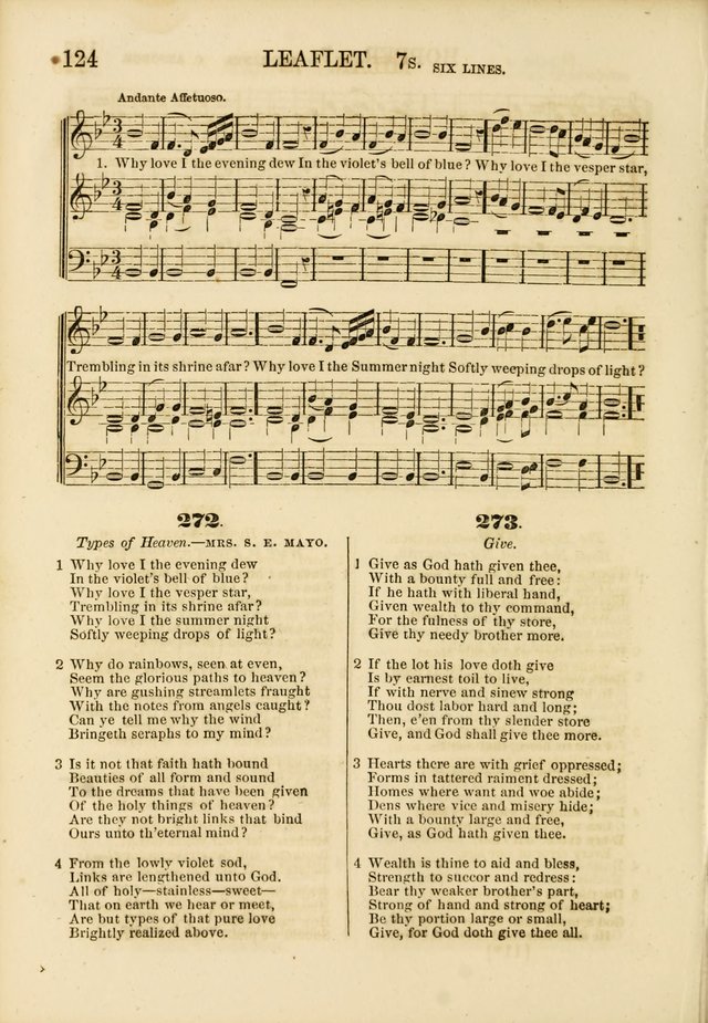 The Psalms of Life: A Compilation of Psalms, Hymns, Chants, Anthems, &c. Embodying the Spiritual, Progressive and Reformatory Sentiment of the Present Age page 124