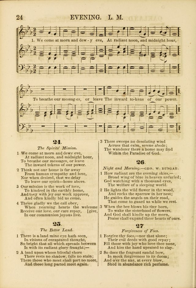 The Psalms of Life: A Compilation of Psalms, Hymns, Chants, Anthems, &c. Embodying the Spiritual, Progressive and Reformatory Sentiment of the Present Age page 24