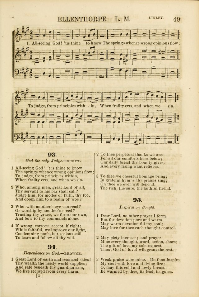 The Psalms of Life: A Compilation of Psalms, Hymns, Chants, Anthems, &c. Embodying the Spiritual, Progressive and Reformatory Sentiment of the Present Age page 49