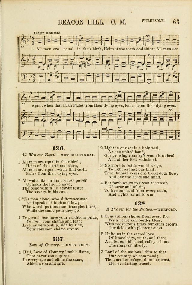 The Psalms of Life: A Compilation of Psalms, Hymns, Chants, Anthems, &c. Embodying the Spiritual, Progressive and Reformatory Sentiment of the Present Age page 63