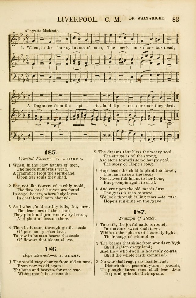 The Psalms of Life: A Compilation of Psalms, Hymns, Chants, Anthems, &c. Embodying the Spiritual, Progressive and Reformatory Sentiment of the Present Age page 83