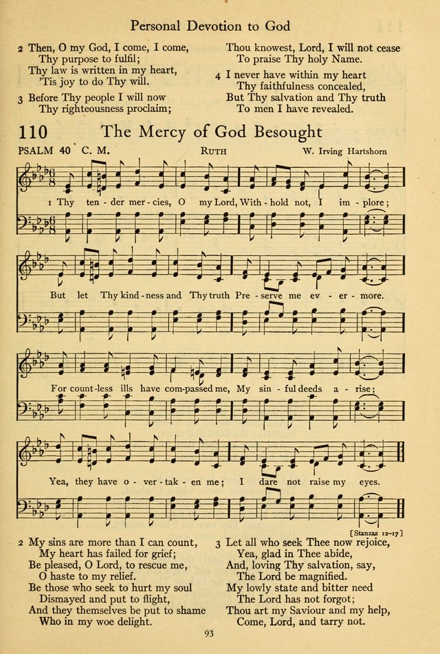 The Psalter: with responsive readings page 93