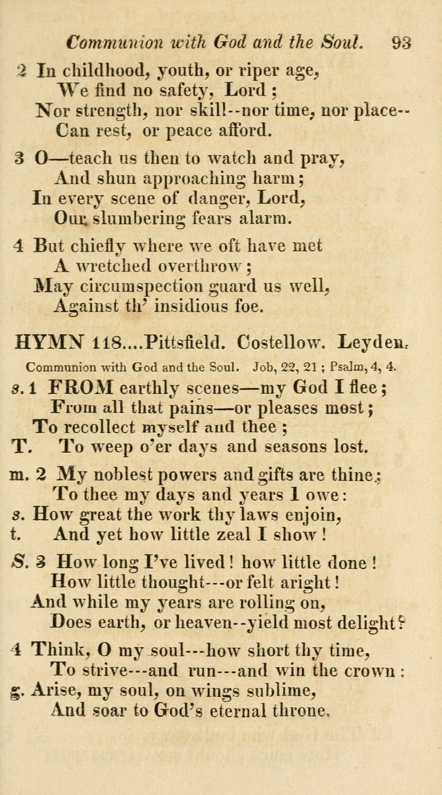 Regular Hymns: on a great variety of evangelical subjects and important occasions: with musical directions, for all the varieties of appropriate expression page 93
