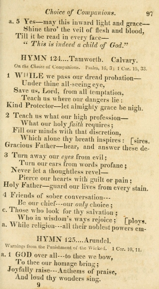 Regular Hymns: on a great variety of evangelical subjects and important occasions: with musical directions, for all the varieties of appropriate expression page 97