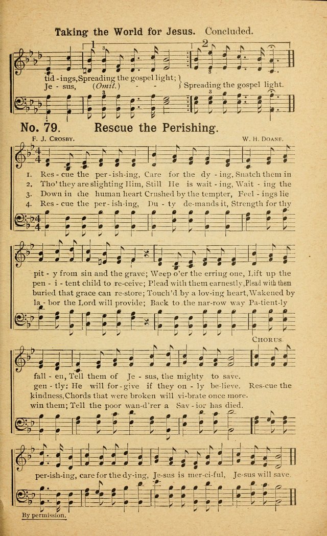 Revival Melodies: containing the popular Welsh tunes used in the great revivail in Wales; also a choice selection of gospel songs specially adapted for evangelistic and devotional meetings  page 71