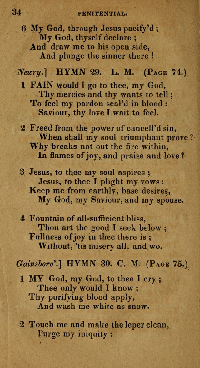 The Reformed Methodist Pocket Hymnal: Revised: collected from various authors. Designed for the worship of God in all Christian churches. page 34