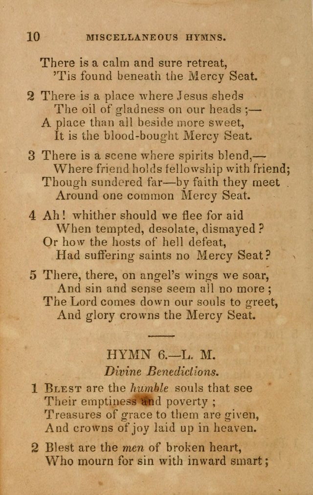 The Religious Songster: being a choice selection of hymns, adapted to the public and private devotions of Christians of all denominations: suitable to be used at missionary, temperance . . . page 10