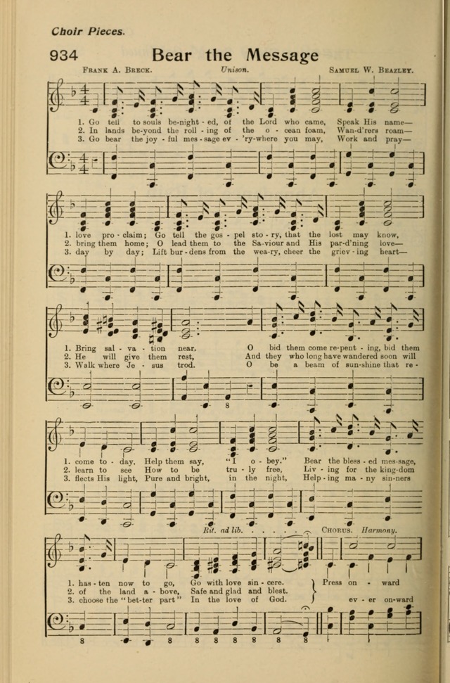 Redemption Songs: a choice collection of 1000 hymns and choruses for evangelistic meetings, solo singers, choirs and the home page 1144