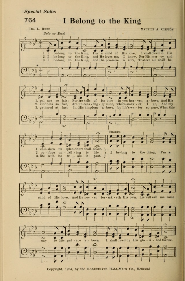Redemption Songs: a choice collection of 1000 hymns and choruses for evangelistic meetings, solo singers, choirs and the home page 936