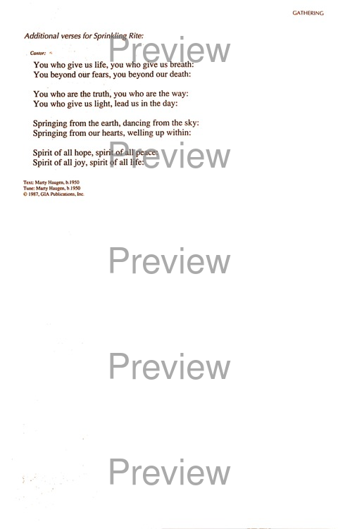 RitualSong: a hymnal and service book for Roman Catholics page 1181