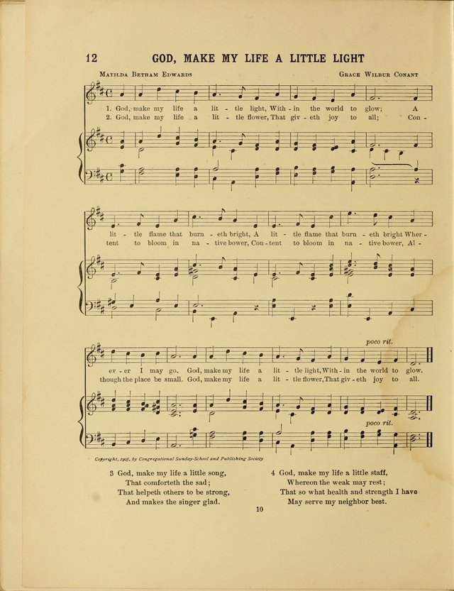 Songs for Little People: for use in Sunday-School, the kindergarten and the home page 10