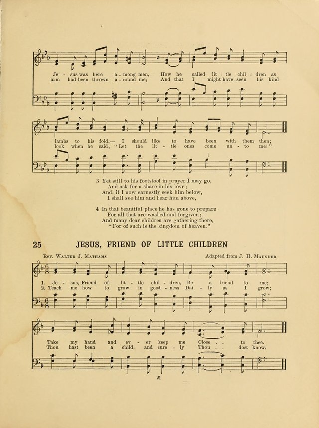 Songs for Little People: for use in Sunday-School, the kindergarten and the home page 23