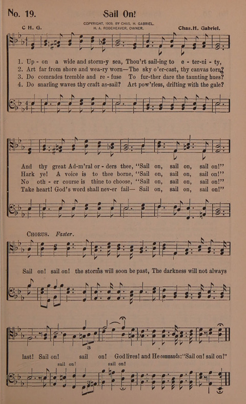 Songs for Men: A Collection of Gospel Songs for Male Quartets and Choruses page 19