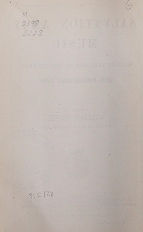 Salvation Army Music: (formerly published as "Revival Music") with supplementary tunes page viii