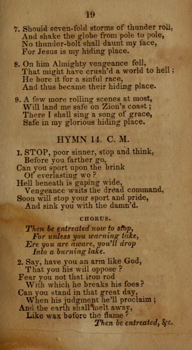 Social and Camp-meeting Songs, for the Pious (9th ed. enl.) page 19