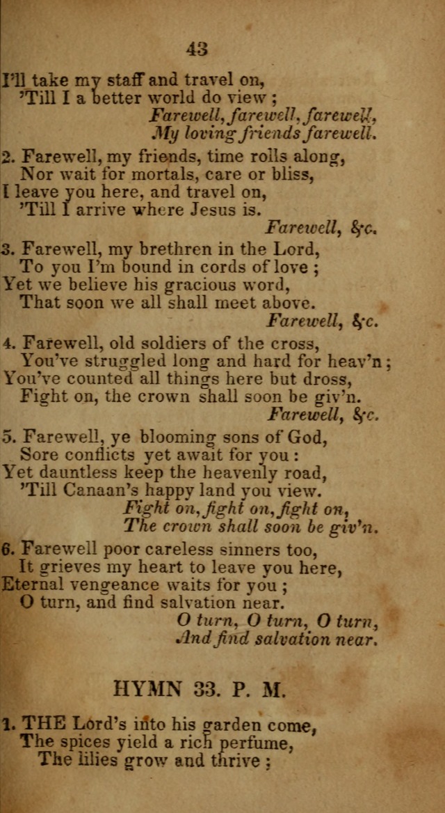 Social and Camp-meeting Songs, for the Pious (9th ed. enl.) page 43