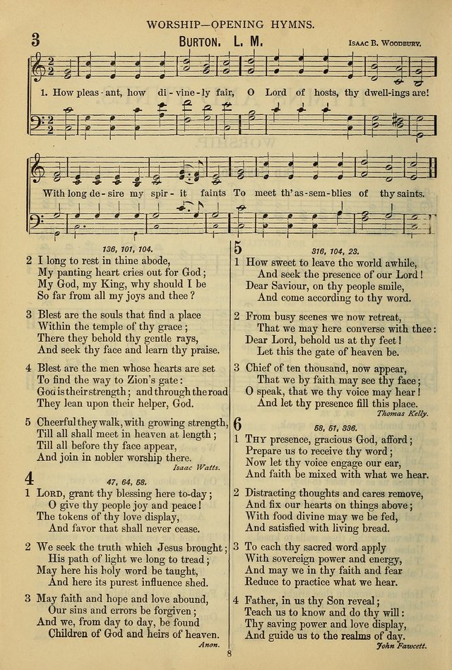 The Seventh-Day Adventist Hymn and Tune Book: for use in divine worship page 8