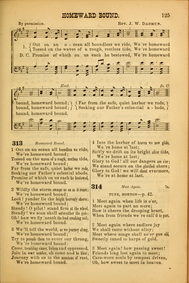 Songs of Devotion for Christian Assocations: a collection of psalms, hymns, spiritual songs, with music for chuch services, prayer and conference meetings, religious conventions, and family worship. page 125