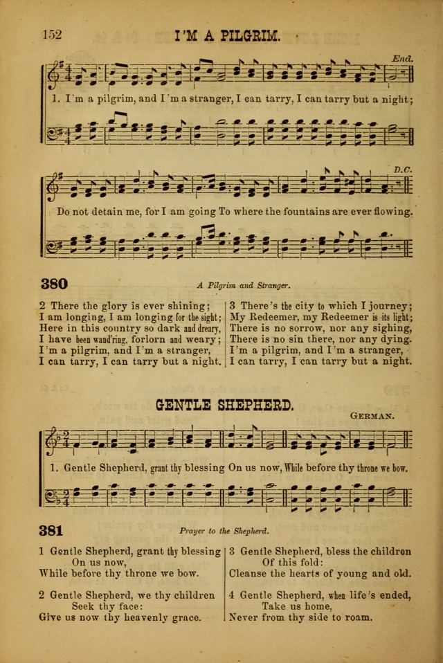 Songs of Devotion for Christian Assocations: a collection of psalms, hymns, spiritual songs, with music for chuch services, prayer and conference meetings, religious conventions, and family worship. page 152
