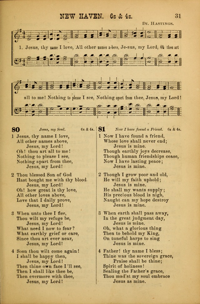 Songs of Devotion for Christian Assocations: a collection of psalms, hymns, spiritual songs, with music for chuch services, prayer and conference meetings, religious conventions, and family worship. page 31