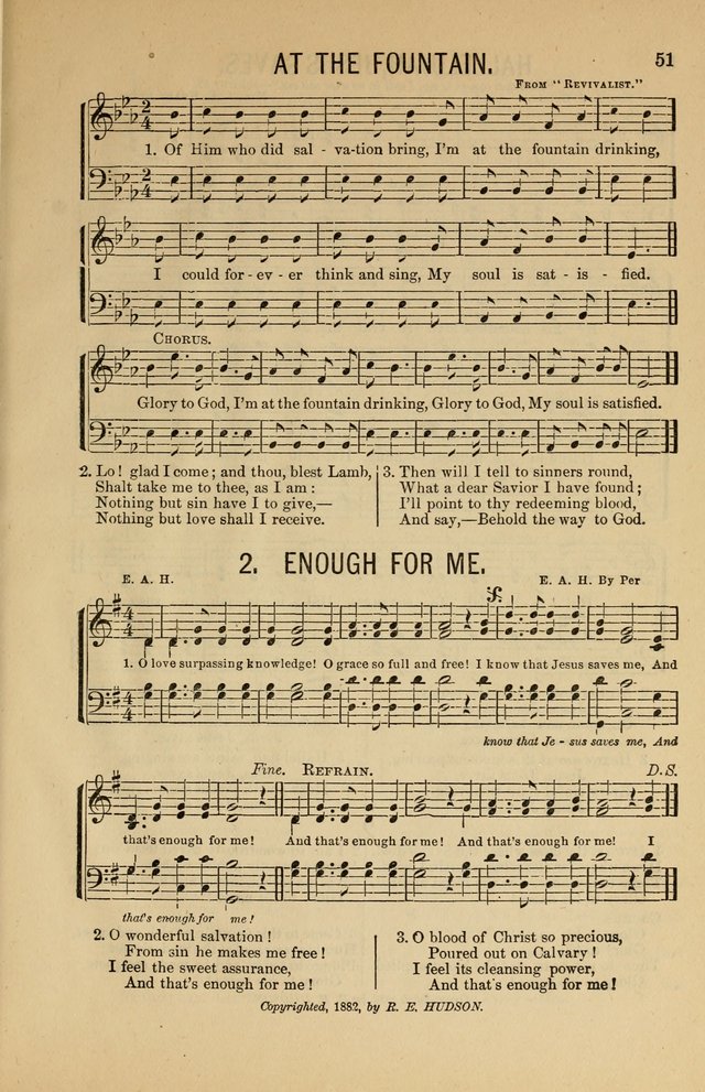 Salvation Echoes: for Sabbath School, Gospel, Prayer and Praise Meetings page 51