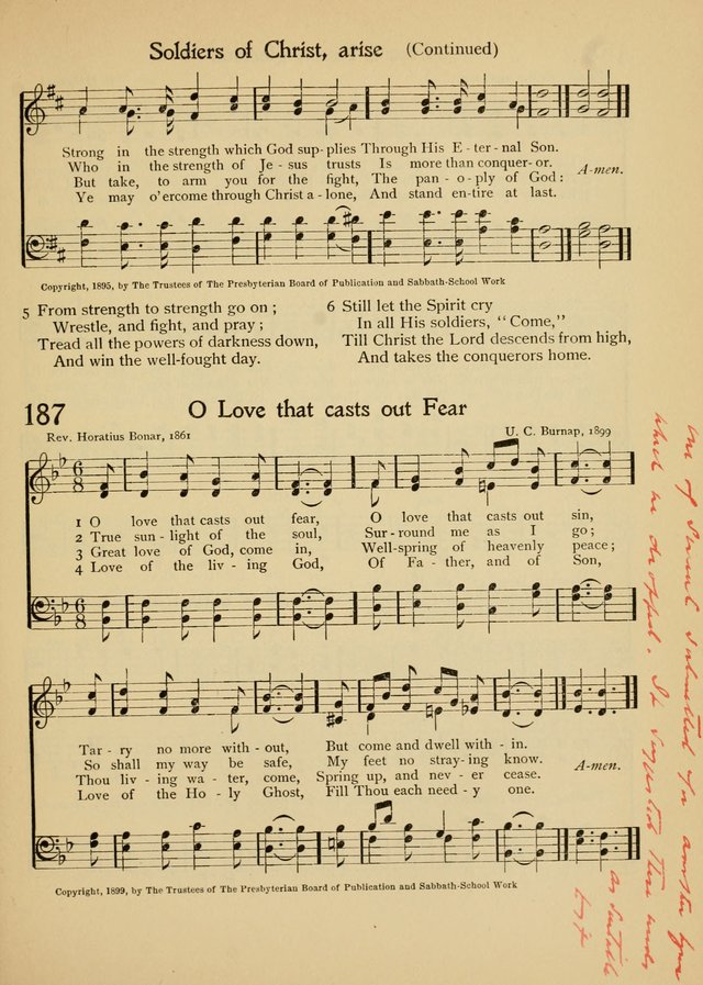 The School Hymnal page 186