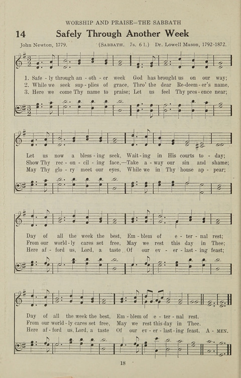 Service Hymnal: with responsive readings, appropriate for all Protestant religious activities page 10