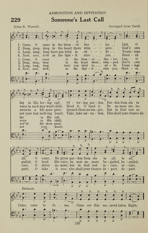 Service Hymnal: with responsive readings, appropriate for all Protestant religious activities page 168