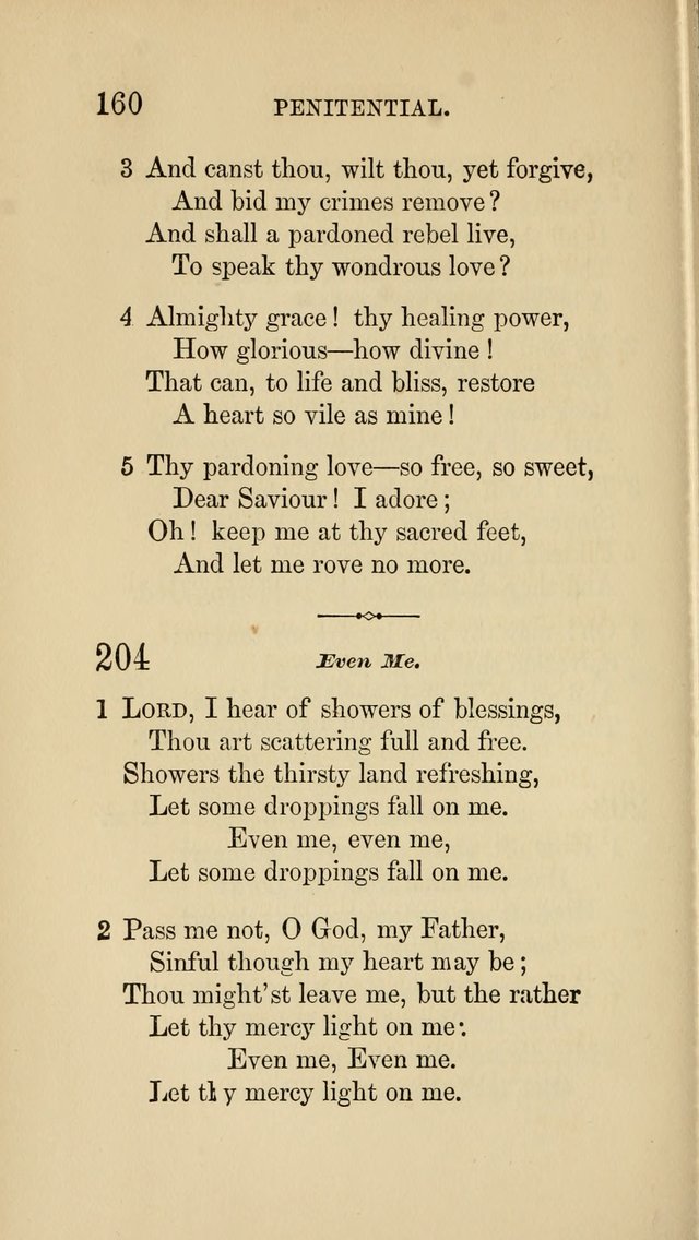 Social Hymn Book: Being the Hymns of the Social Hymn and Tune Book for the Lecture Room, Prayer Meeting, Family, and Congregation (2nd ed.) page 160