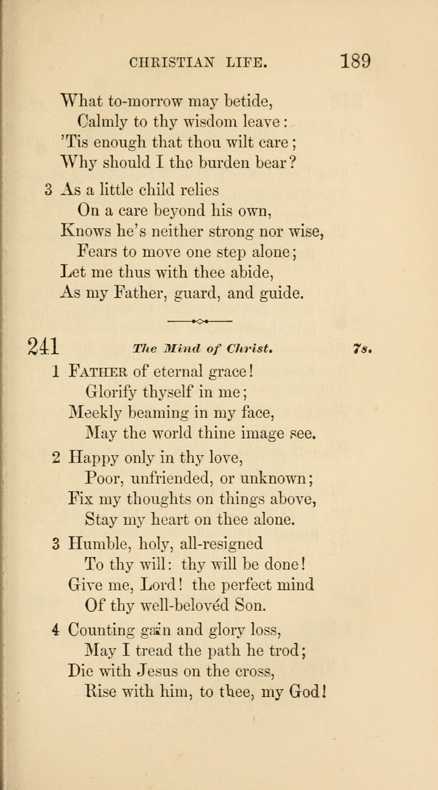 Social Hymn Book: Being the Hymns of the Social Hymn and Tune Book for the Lecture Room, Prayer Meeting, Family, and Congregation (2nd ed.) page 189