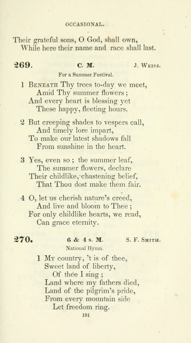 The School Hymn-Book: for normal, high, and grammar schools page 191