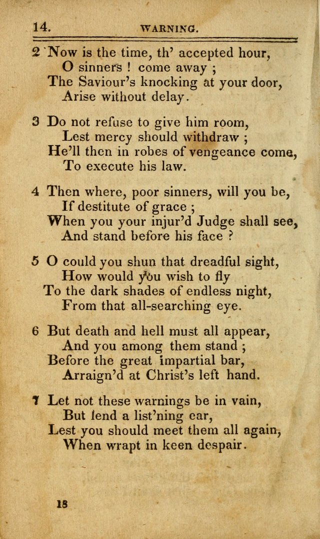A Selection of Hymns: including a few originals, designed to aid the friends of  Zion in their private and social worship page 18