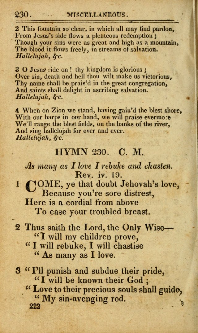 A Selection of Hymns: including a few originals, designed to aid the friends of  Zion in their private and social worship page 222