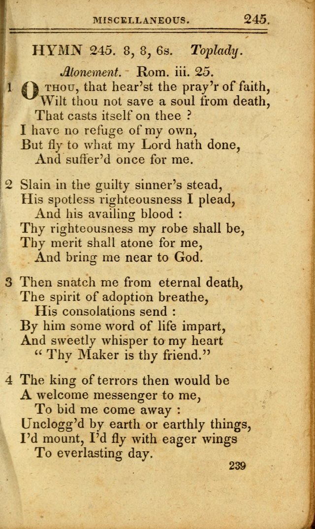 A Selection of Hymns: including a few originals, designed to aid the friends of  Zion in their private and social worship page 239
