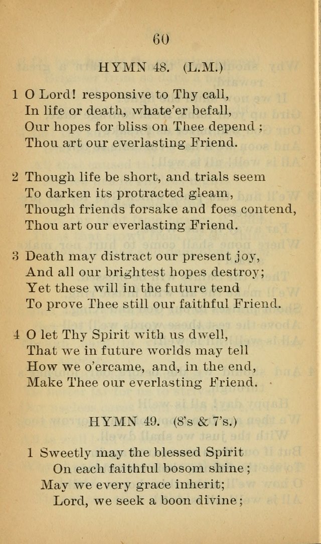 Sacred Hymns and Spiritual Songs for the Church of Jesus Christ of Latter-Day Saints (20th ed.) page 60