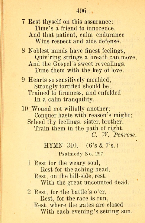 Sacred Hymns and Spiritual Songs: for the Church of Jesus Christ of Latter-Day Saints. 24th ed. page 402