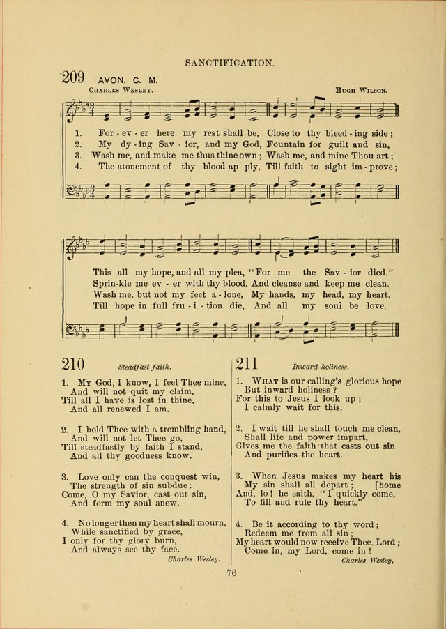 Sacred Hymns and Tunes: designed to be used by the Wesleyan Methodist Connection (or Church) of America page 76