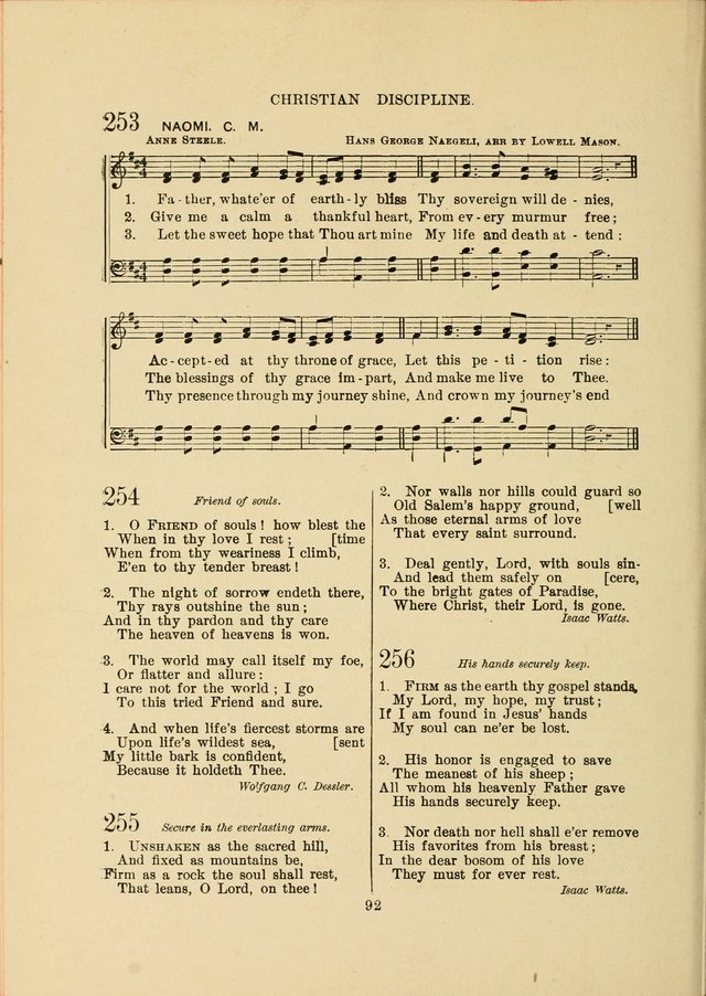 Sacred Hymns and Tunes: designed to be used by the Wesleyan Methodist Connection (or Church) of America page 92