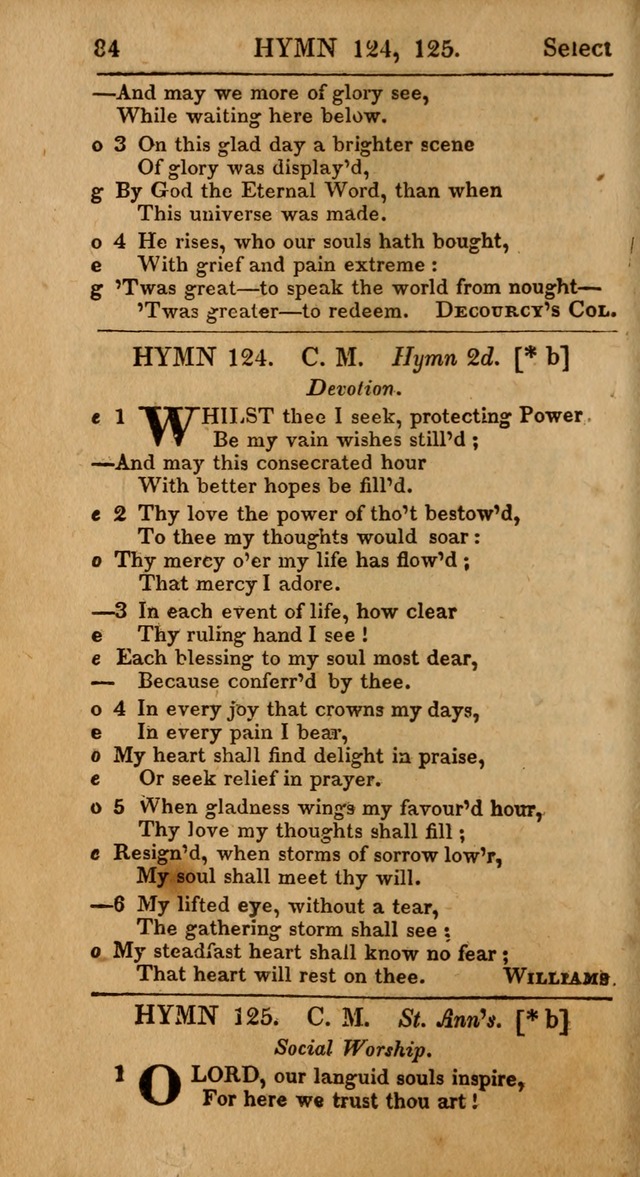 Select Hymns: the third part of Christian Psalmody; with directions for musical expression (Stereotype ed.) page 84