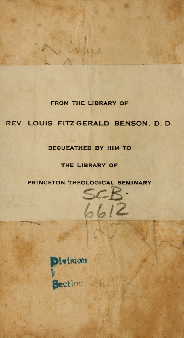 Select Hymns: the third part of Christian Psalmody; with directions for musical expression (Stereotype ed.) page ii
