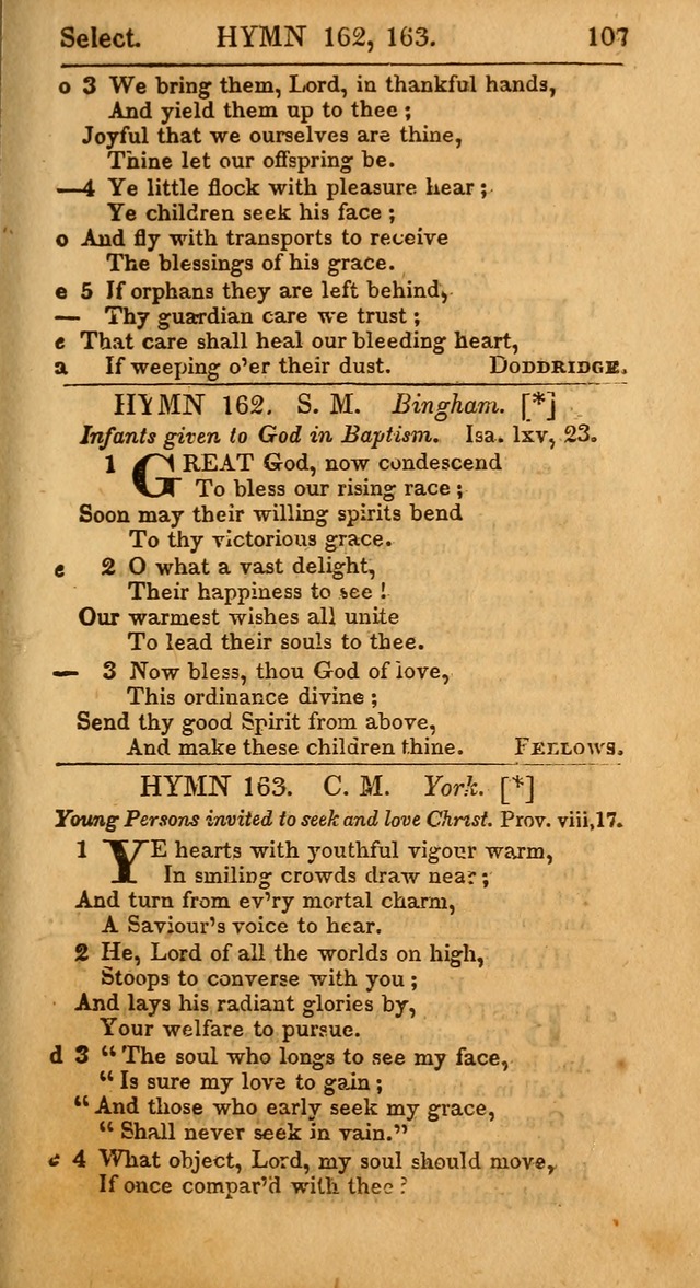 Select Hymns, The Third Part of Christian Psalmody. 3rd ed. page 107