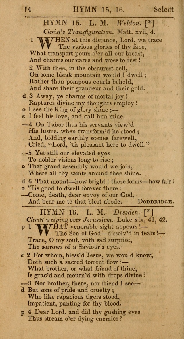 Select Hymns, The Third Part of Christian Psalmody. 3rd ed. page 14