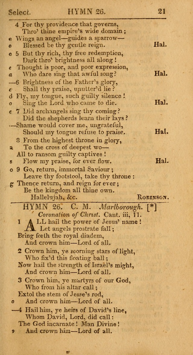 Select Hymns, The Third Part of Christian Psalmody. 3rd ed. page 21