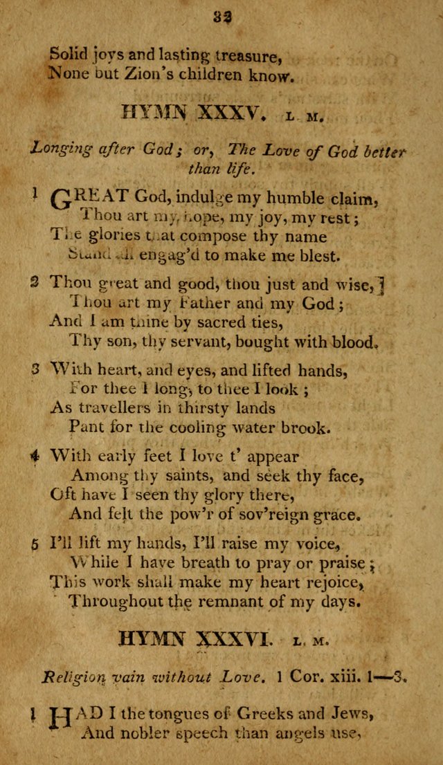 A Selection of Hymns, from Various Authors, Supplementary for the Use of Christians. 1st ed. page 37